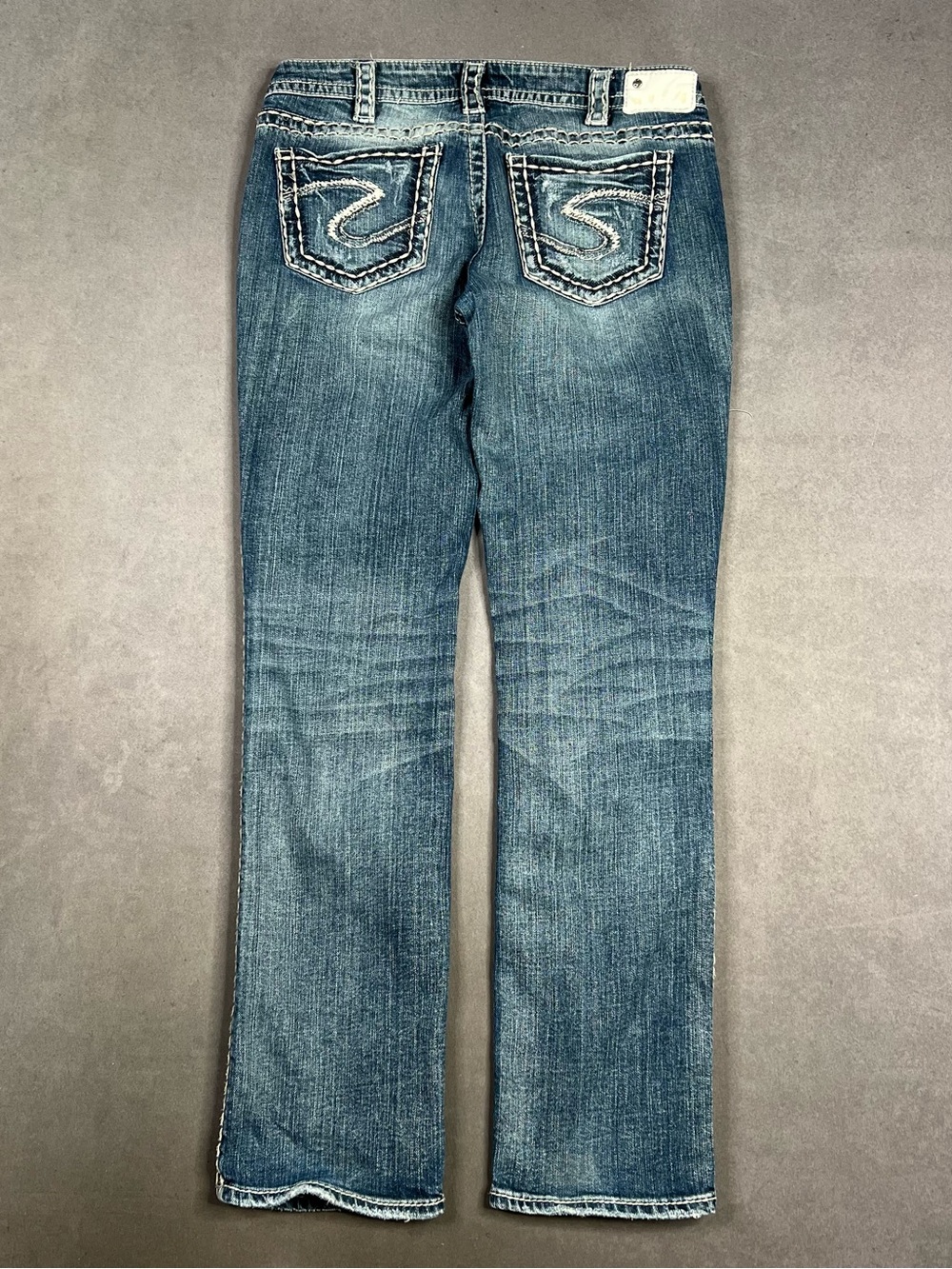 Silver Jeans Women's Blue Boot Cut Jeans with Contrast Stitching